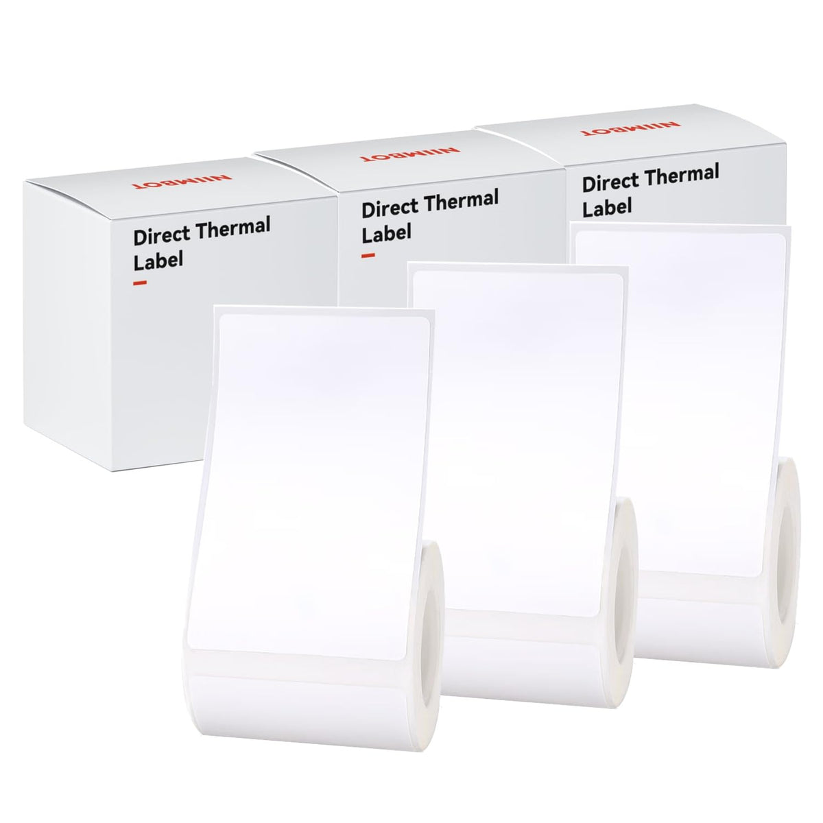 B21 Label of 3 Rolls White 50x80mm for NIIMBOT B1 B21 B3S Label Maker Waterproof,Self-Adhesive Label Paper Office and Home Labeling Tape Replacement.