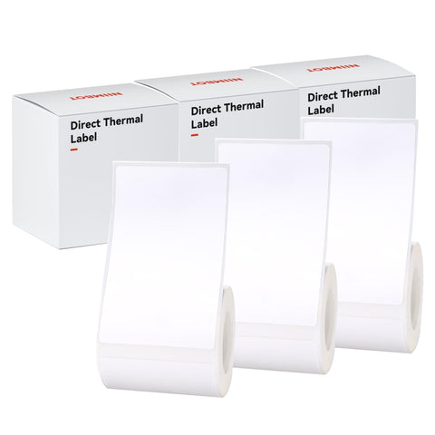 B21 Label of 3 Rolls White 50x80mm for NIIMBOT B1 B21 B3S Label Maker Waterproof,Self-Adhesive Label Paper Office and Home Labeling Tape Replacement.