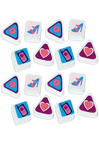 Glitzy Girl Erasers | Party Favor | Pack of 12