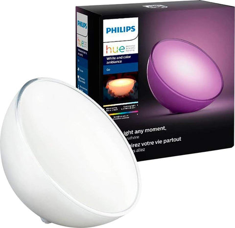 Philips Hue Go White and Color Portable Dimmable LED Smart Light Table Lamp (Requires Hue Hub, Works with Alexa, HomeKit and Google Assistant), White