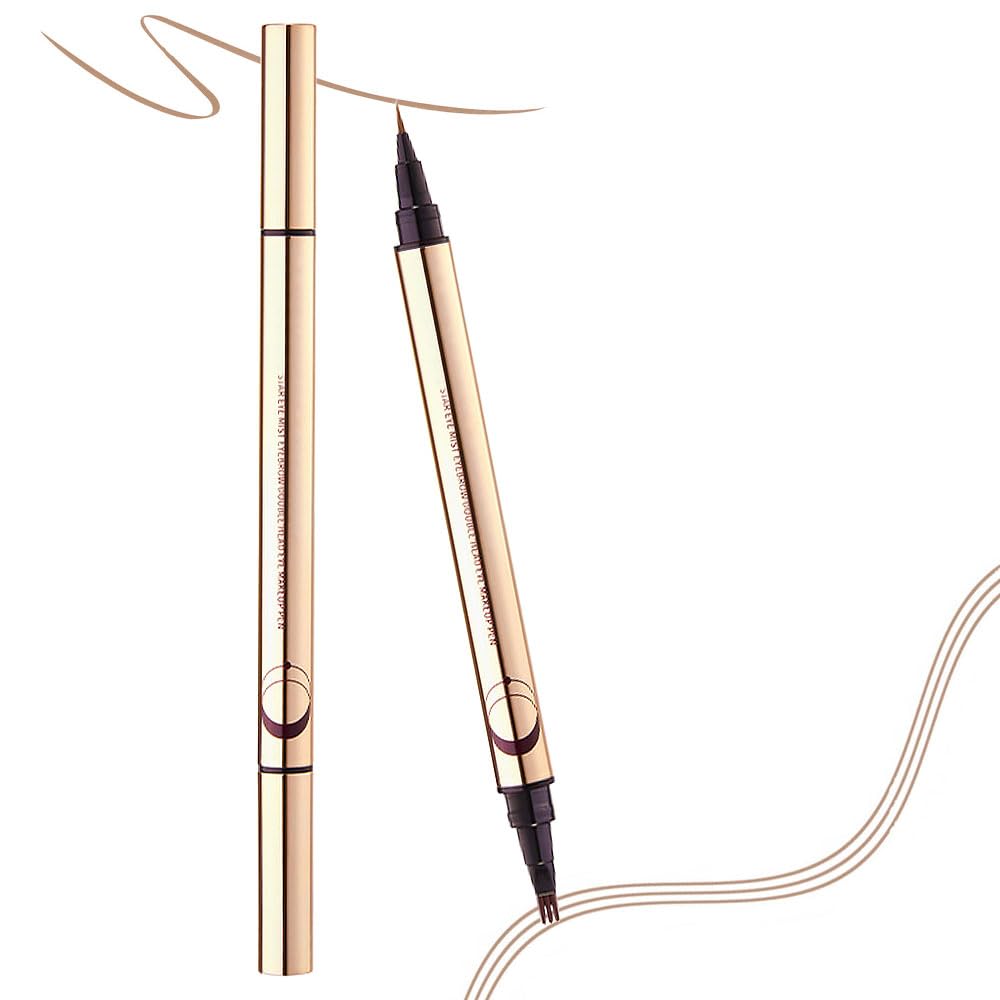 3D Eyebrow Pencil Microblading Pen - 2-in-1 Dual-Ended Eye Makeup Micro 3 Point Brow Pen Lift & Snatch Eyebrow Pen Kits Long-Lasting Waterproof Natural Eyebrow Hair (1Pcs 02# brown)