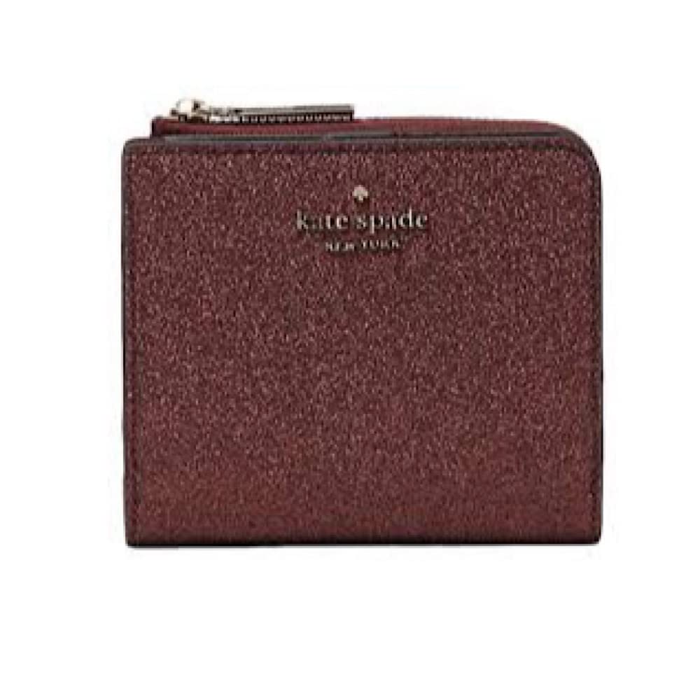 Kate Spade Wallet for Women Shimmy Glitter Boxed Small L-Zip Bifold Wallet