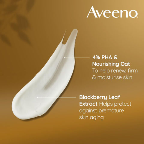 Aveeno Skin Renewal Firming Lotion (1x 300ml), Firming Body Lotion with Nourishing Prebiotic Oat, Shea Butter, 4% Naturally-Derived PHA and Blackberry Leaf Extract, Body Moisturiser Suitable for Dry, Unfirm and Uneven Sensitive Skin