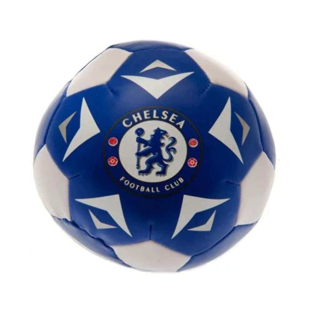 Hy-Pro Chelsea FC Mini 4 Inch Soft Ball Training Play Blue White Official Product, one size, K-REY-CH03448