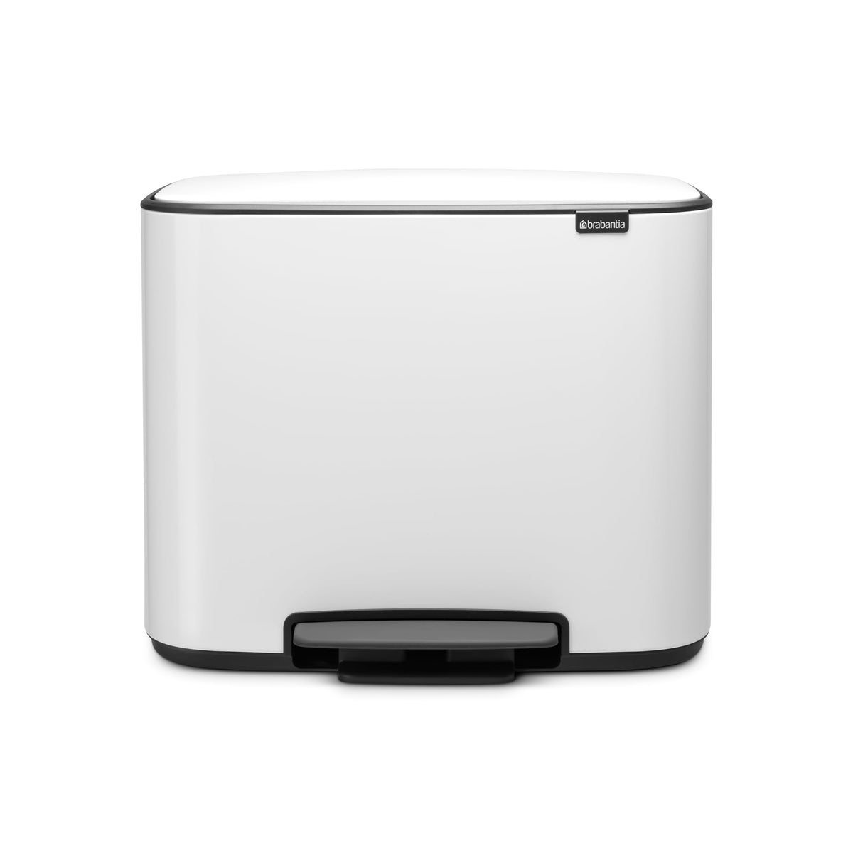 Brabantia Bo Pedal Bin, Steel, White, 11 + 23 L