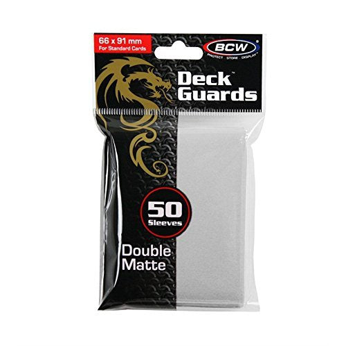 BCW - 50 Premium White Double Matte Deck Guard Sleeve Protectors