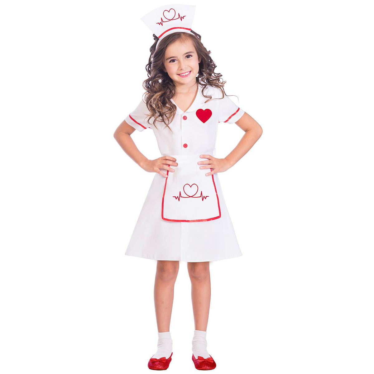 amscan 9904744 - Kids Darling Nurse Uniform Girls World Book Day Fancy Dress Costume Age: 3-4 Years