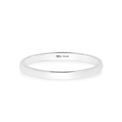 Miabella 925 Sterling Silver Comfort Fit Dome Band Ring 2mm, 4mm, 6mm for Women or Men, Made in Italy (2mm, 6)