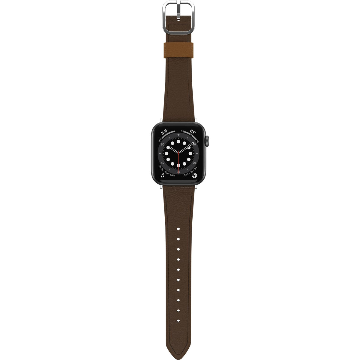 OtterBox Symmetry Cactus Leather Watch Band for Apple Watch Series 7/8/9 42/44/45mm Rich Adobe (Brown)