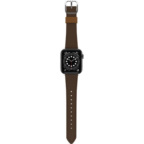 OtterBox Symmetry Cactus Leather Watch Band for Apple Watch Series 7/8/9 42/44/45mm Rich Adobe (Brown)