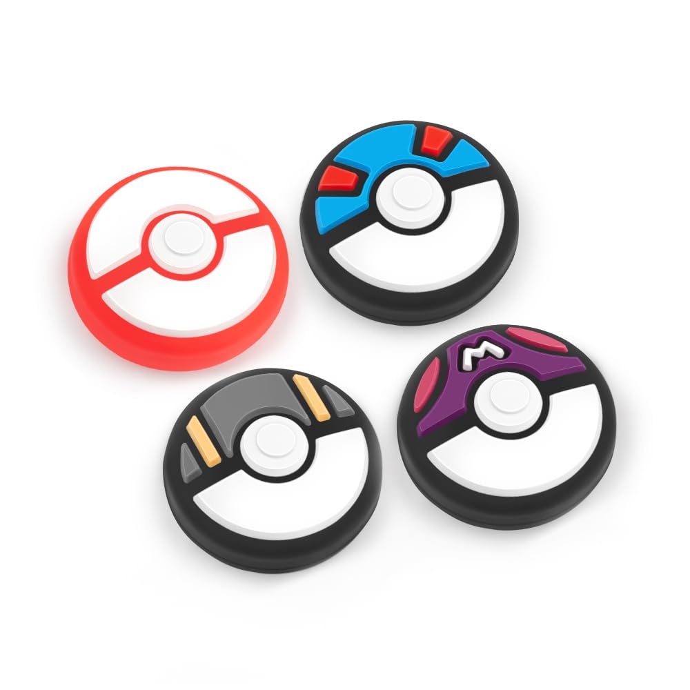 Switch Joycon Thumb Grip Caps, Soft Silicone Joystick Cover Compatible with Nintendo Switch/OLED/Switch Lite, Analog Stick Grips Button Covers for Switch (A-Mix)