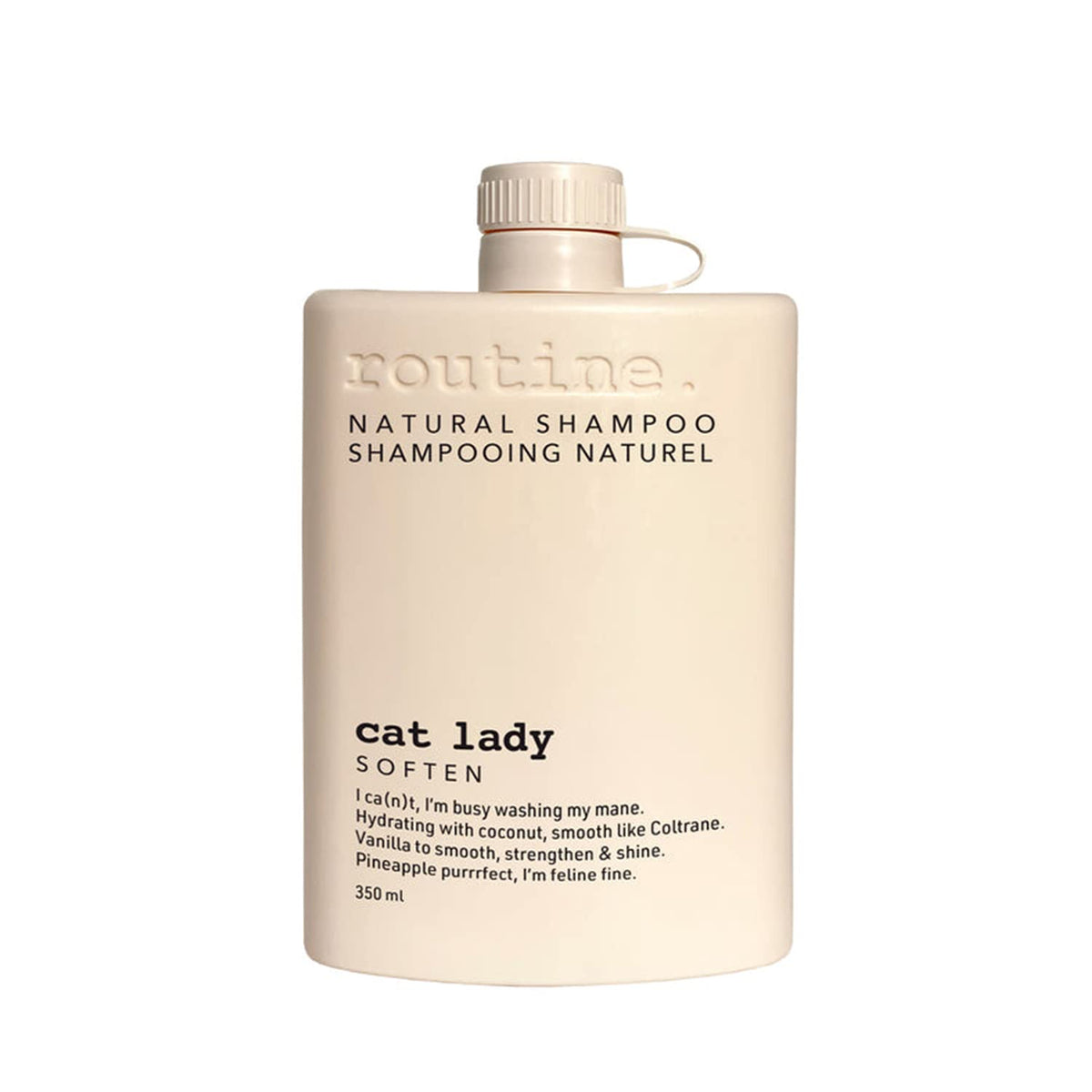 Routine Softening Shampoo for Women and Men - 350ml | Hydrating Hair Scented Shampoo | Travel Size Hair Moisturizing Shampoo | Paraben and Sulfate Free - The Cat Lady