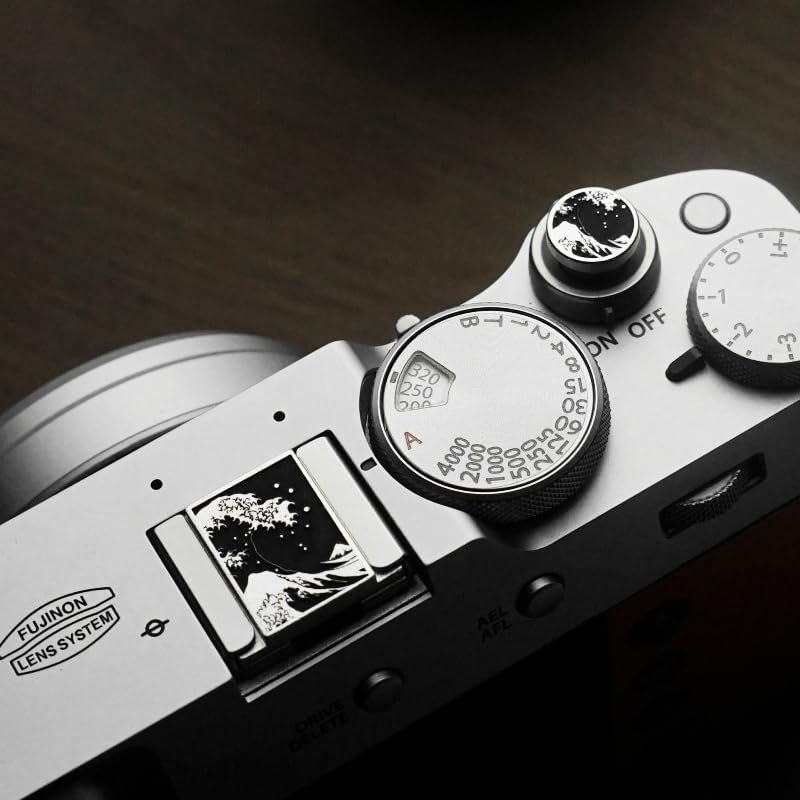 DBZZ Camera hot Shoe Cover and Shutter Buttons Soft Shutter Release Button - Compatible with Fuji xt5 xt50 xt30 xt200 xt100 xpro2 xpro3 (fsh Set)