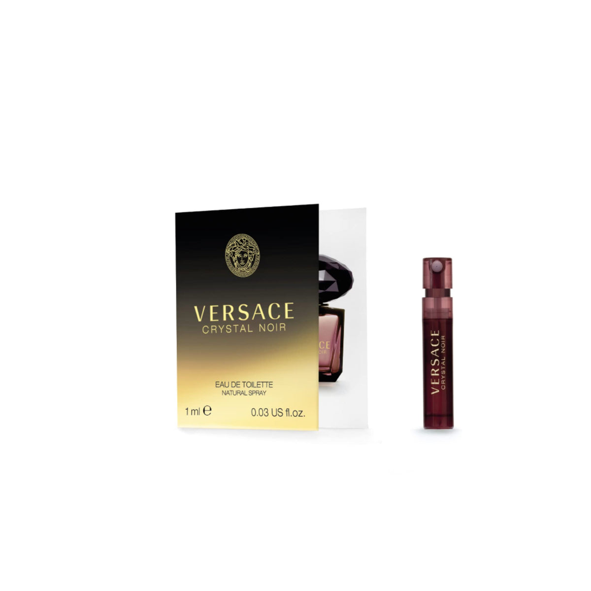 Versace Crystal Noir Eau de Toilette for Women Vial 0.03 oz / 1ml