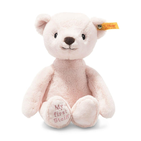 Steiff Soft Cuddly Friends My First Teddy Bear 10", Premium Stuffed Animal, Pink