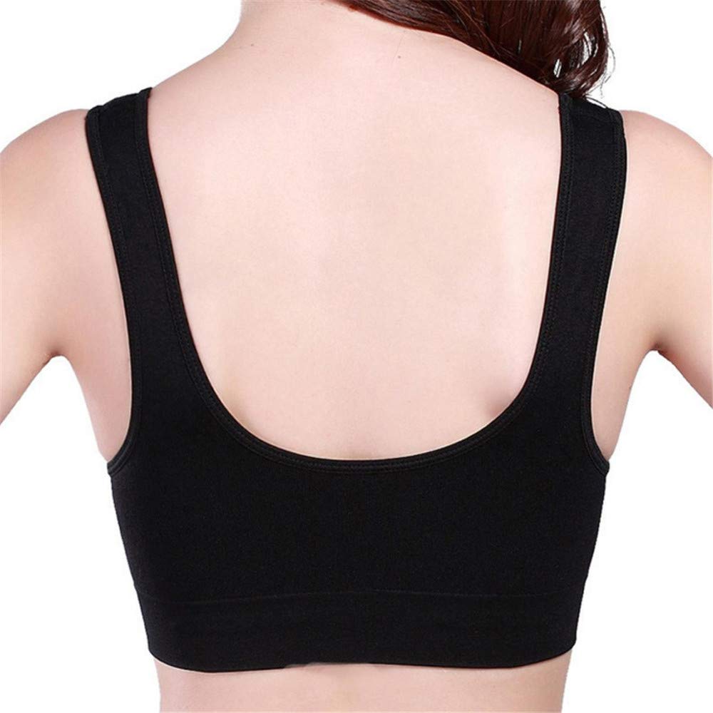 Sports Bra Yoga Fitness Single-Layer Vest No Trace Gathering Comfortable Underwear Bra (Various Styles) - Black - XXL