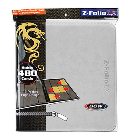 BCW Supplies 12-Pocket Z-Folio LX Trading Card Albums, White