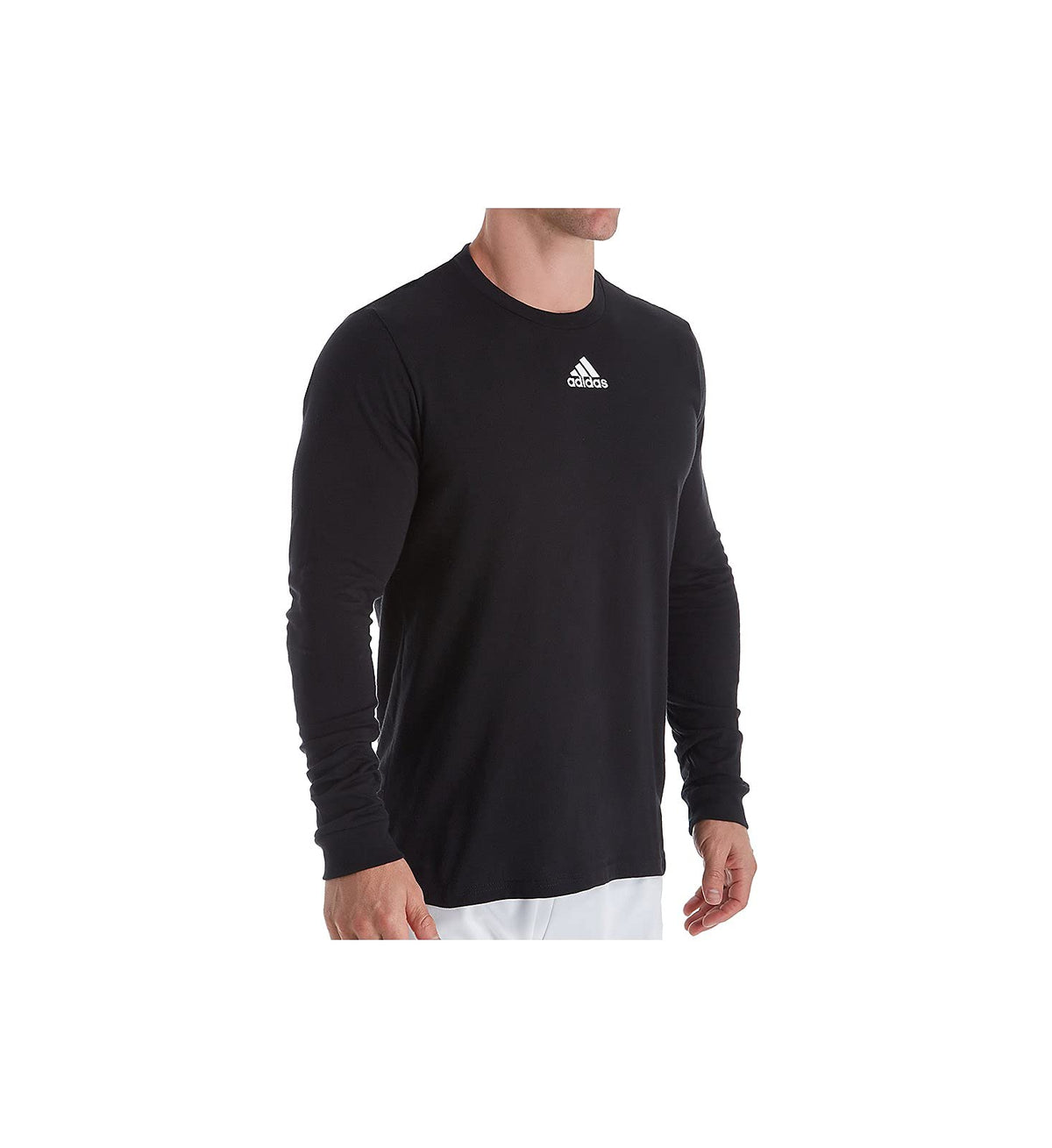 adidas Men's Amplifier Long Sleeve Logo T-Shirt EK02 (Black, Medium)