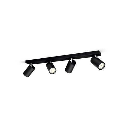 Philips MyLiving 5059430pn GU10 Black Point of Illumination - Point of Light (Black, Metal, GU10, 4 Bulb (S), 10 W, 9.2 mm