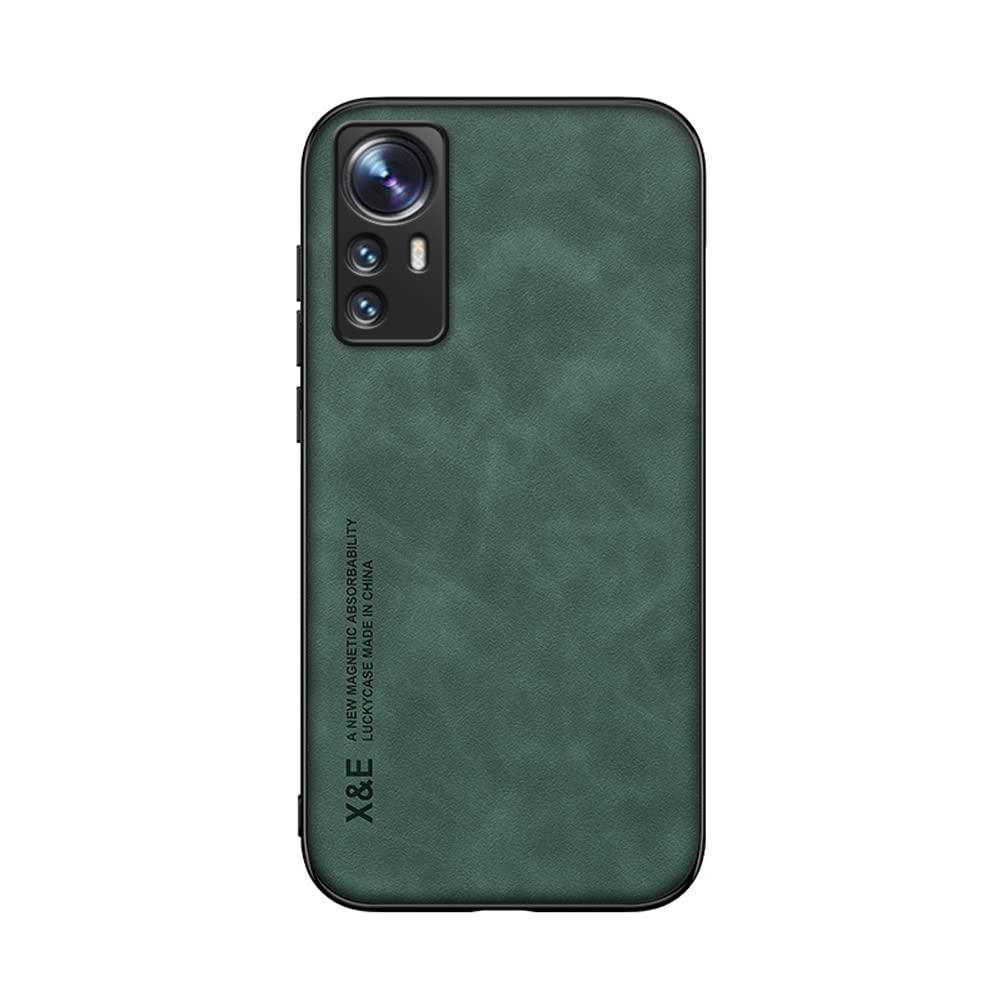 Kepuch Silklike Case for Xiaomi 12 Lite - Cover Bumper Built-in Metal Plate for Xiaomi 12 Lite - Green