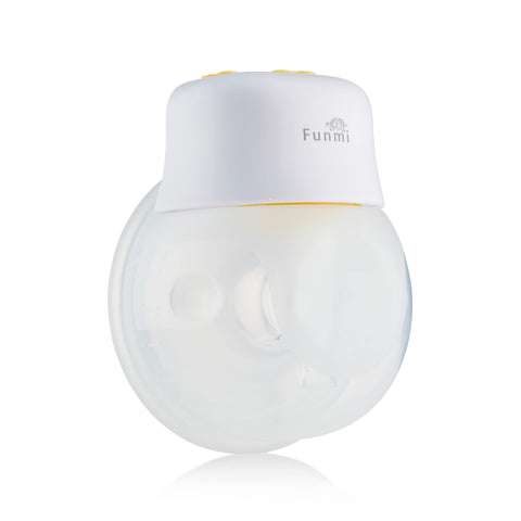 Funmi Wearable Single Electric Breast Pump - Silent Portable Hands-Free Breast Pump Electrical That Can Be Worn in-Bra - Compact Hand Free Breast Pump for Breastfeeding Mums