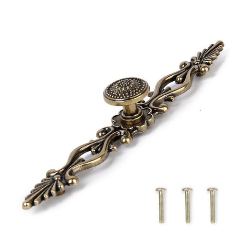 HASTHIPÃƒâ€šÃ‚Â® Traditional Antique Brass Cupboard Cabinet Drawer Door Pull Handle Wardrobe Handle 191mm