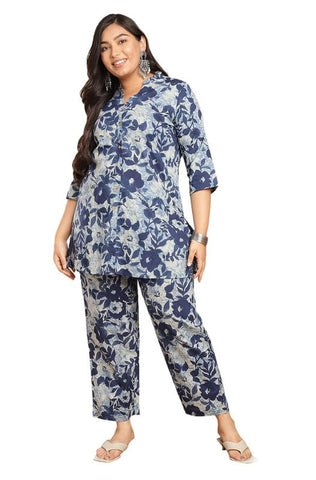 Janasya Cotton Indian Plus Size Co-Ords Set for Women