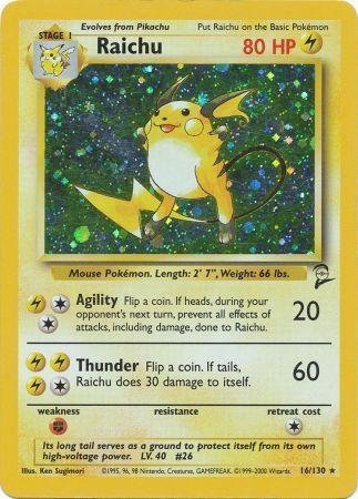 Pokemon - Raichu (16) - Base Set 2 - Holo
