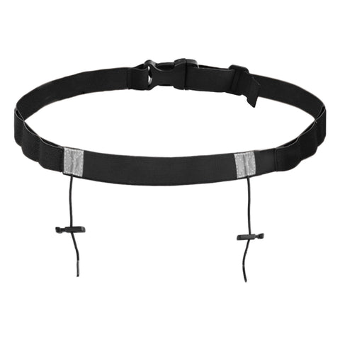 TRIWONDER Running Belt Race Number Belt Adjustable Triathlon Race Belt with Gel Loops Marathon Bib Clip Race Belt Bib Holder (Black)