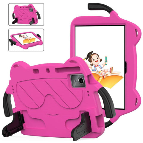 Tablet Case for Lenovo Xiaoxin Pad (2024)/M11 (2024)/Tab P11 J606F/P11Plus TB-J607F 11 Inch Kids Friendly, Durable Lightweight EVA Shockproof Protective Handle Stand Cover, Pink