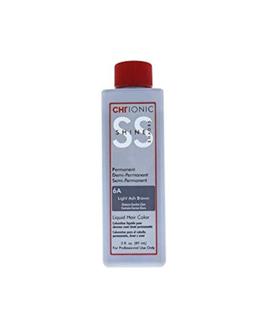 CHI Ionic Shine Shades Liquid Hair Color for Unisex, 6A Light Ash Brown, 3 Ounce