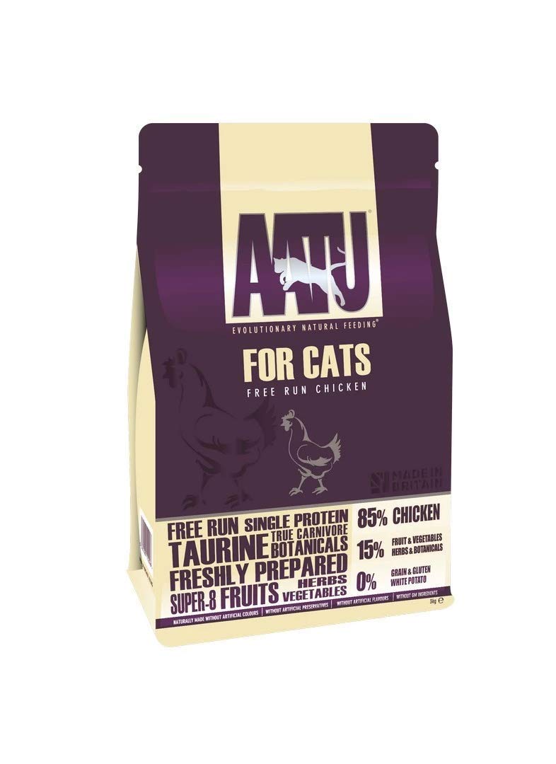 AATU 85/15 Complete Dry Cat Food, Chicken 3kg - High Protein, Grain Free Recipe, No Artificial Ingredients