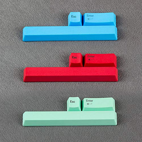 1 Set ESC Enter SpaceBar Keycap Thick PBT Key Caps OEM Height for Cherry MX Switches Gaming Mechanical Keyboard (Green)