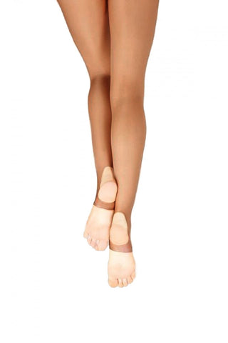 Capezio Ultra Shimmery Stirrup Tights For Women, Lustrous Dance Tights For Performance, Practice & Daily Wear, Women’s Tights With Nylon & Spandex For Stretch & Support - Toast, S (Small)