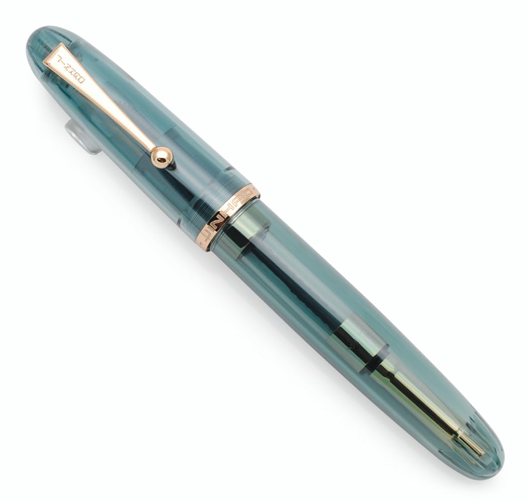 JINHAO 9019 Fountain Pen Dadao Series with High-capacity Ink Converter (Transparent Light Blue, Medium Nib 0.7mm)
