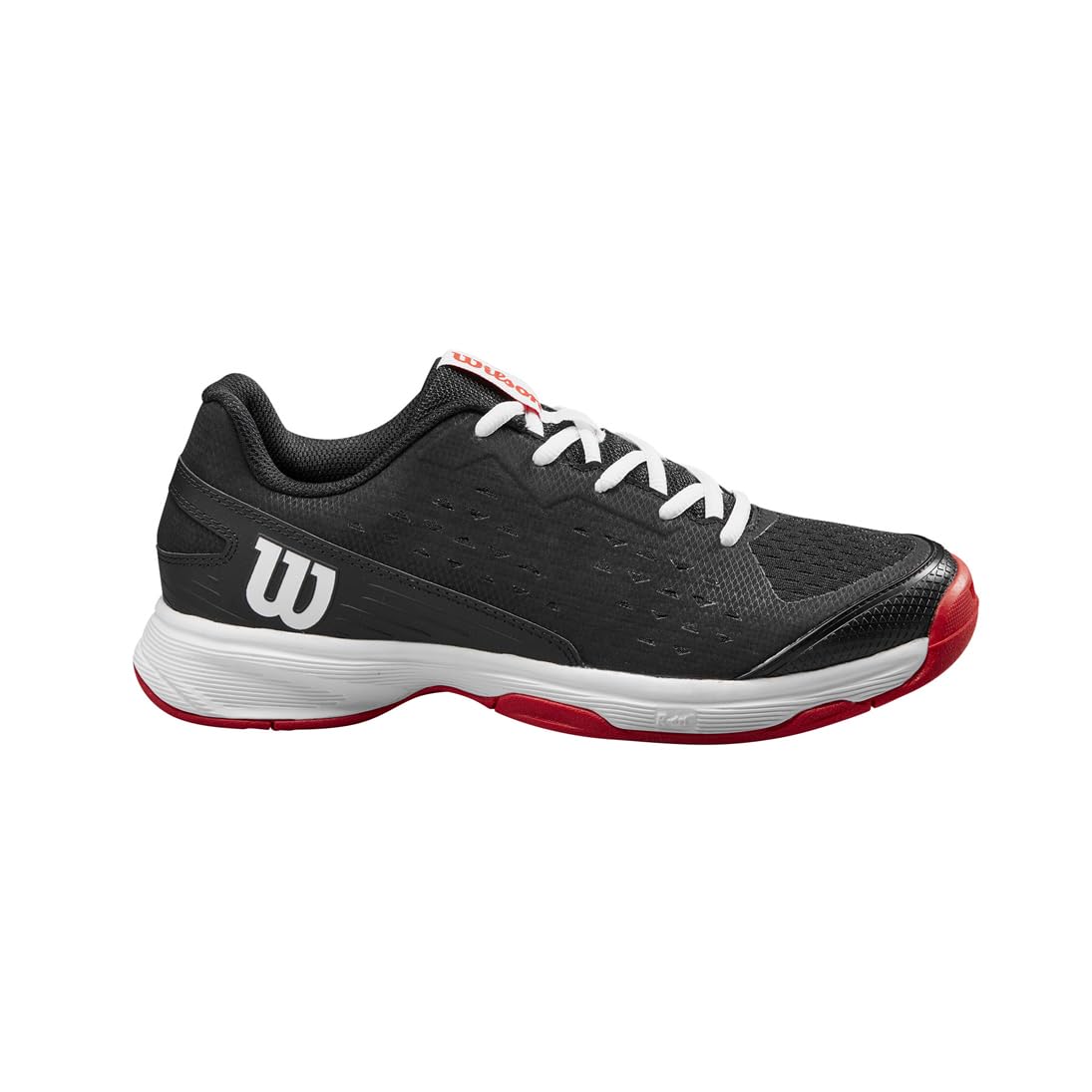 Wilson Rush Pro Jr L Tennis Shoe, Black/Wilson Red/White, Size 1