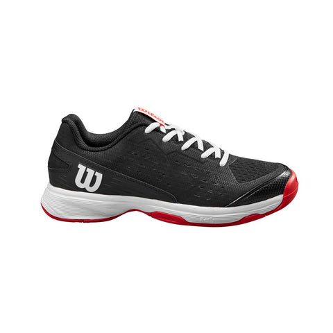 Wilson Rush Pro Jr L Tennis Shoe, Black/Wilson Red/White, Size 1