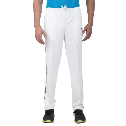 DSC Flite Polyester Cricket Pant | Color: White | Size: 32 | for Men & Boys | Material: Polyester | Improved Strength and Durability | Interlock Knit Design| Elasticated Waist | Moisture Wicking