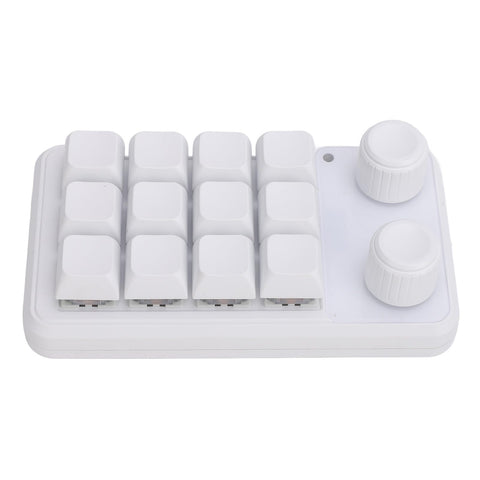 12 Keys Keyboard, Customizable Keyboard 5V 1A Compact Design for Home Gaming Office Work