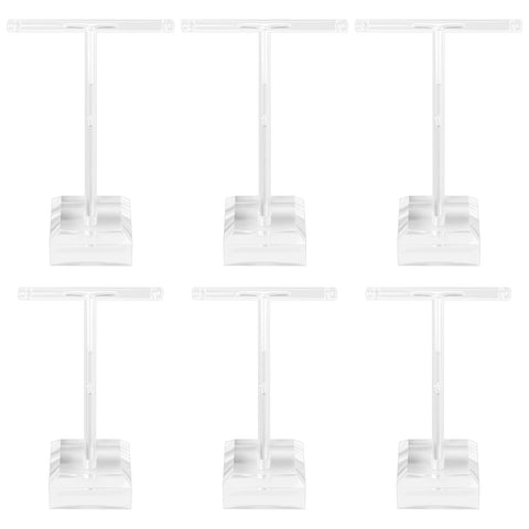 Bigxin 6 Pieces Earring Display Holder, Acrylic Earring Holder Stand Earring Display T Bar Stand Clear Earring Display Rack for Earring Jewellery Holder (2 Sizes)