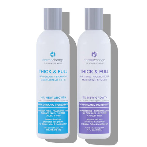 Hair Growth Shampoo and Conditioner for Men and Women - Dry Scalp Treatment, Moisturizing Shampoo and Conditioner - Sulfate Free and Fragrance-Free - Volumizing Hair (4oz)