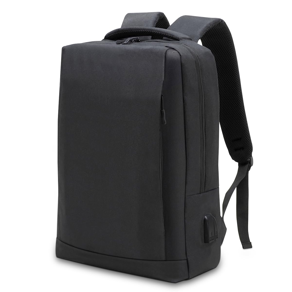 Waytex 71065 Waterproof Textile Laptop Backpack with 2 Zipped Compartments - Black, Black, Ovale, Oval