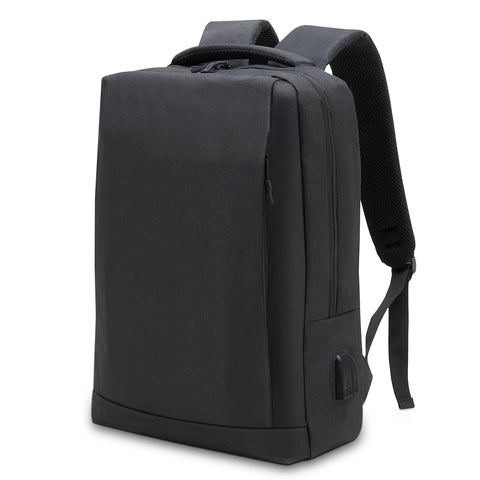 Waytex 71065 Waterproof Textile Laptop Backpack with 2 Zipped Compartments - Black, Black, Ovale, Oval