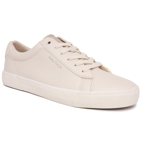 Nautica Men's Fashion Sneaker, Classic Tennis Low Top Loafer, Casual Lace-Up Shoe-Alos-Bone Size-13