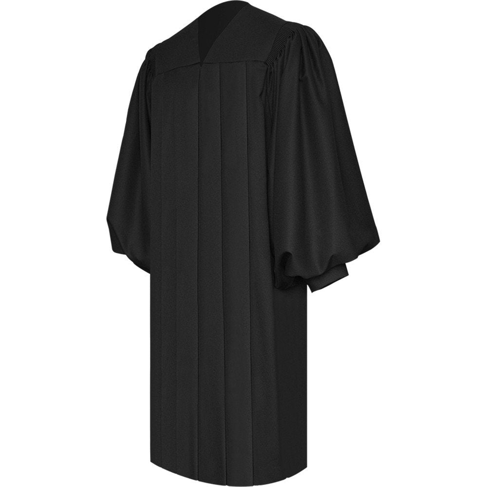 Leishungao Unisex Adults Fluted Deluxe Choir Robe for Churchgoer Black Height 6'3''-6'5''