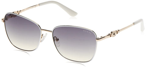 GUESS Butterfly Metal Colored Trim Sunglasses