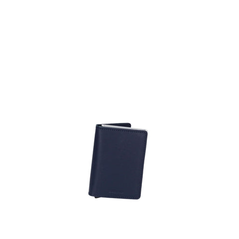 SECRID Men Slim Wallet Original Genuine Leather RFID Safe Card Case for max 12 cards (Navy)
