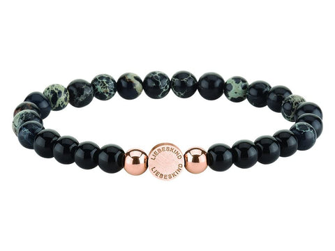 Liebeskind Unisex Stainless Steel Round Onyx Bead Charm