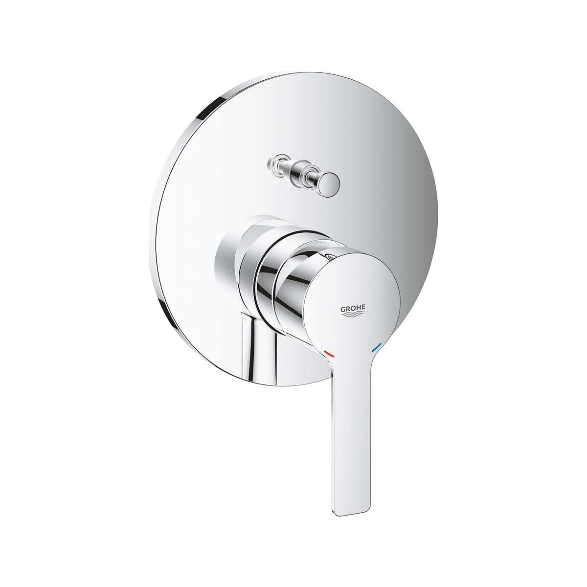 GROHE Lineare Single-Lever Shower/Bath Mixer Trim Set, 2-Way Diverter, Concealed Installation, Chrome, 24064001