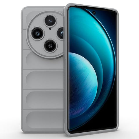 LIUZIHAN Case for vivo X100 Pro. Soft Silicone Sleeve Design, Shockproof and Durable, Cover Case for vivo X100 Pro.(Off-White)